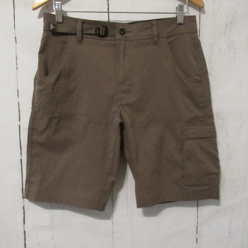 Prana Zion Shorts 30 X 10" Green Brown Cargo Hiking Camping Outdoor Gorpcore